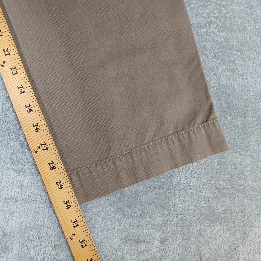 Eddie Bauer Chino Pants Mens 33x32 Brown Khaki Classic Fit Cotton